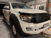 TRADIESCHOICE Bonnet Protector Black Tinted Guard for Ford Ranger PX 2012-2015 | Enhanced Style and Protection
